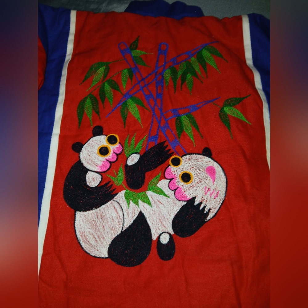 Vintage Embroidered Chinese Romper/ Jacket Set - Picture 10 of 13